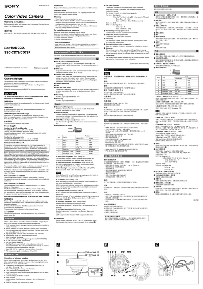 Sony SSC-CD79 User manual Sony SSC-CD79 User manual