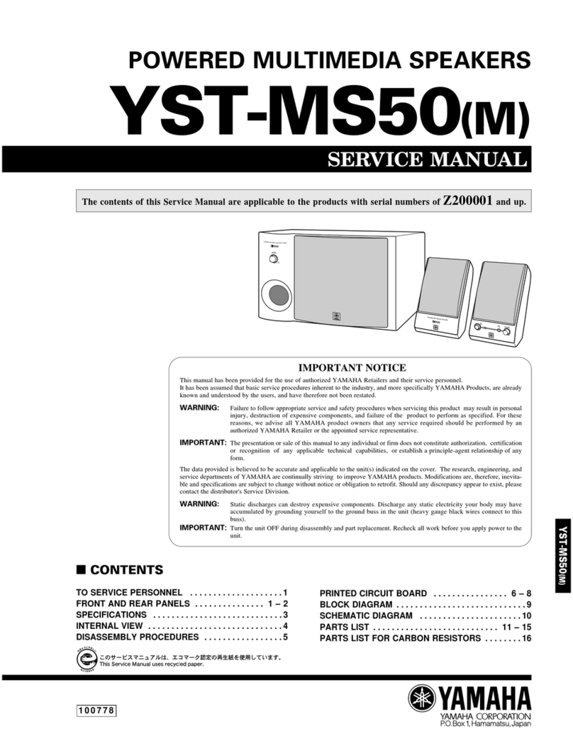 Yamaha YSTMS50B User manual