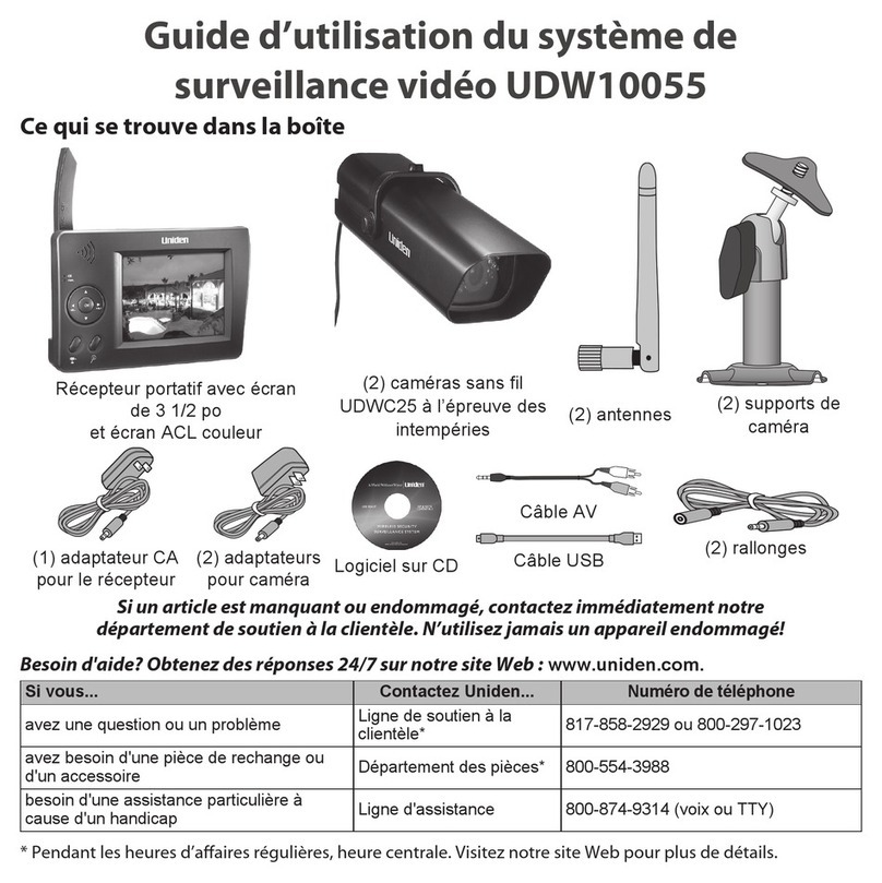 Uniden UDW10055 Guide d'utilisation