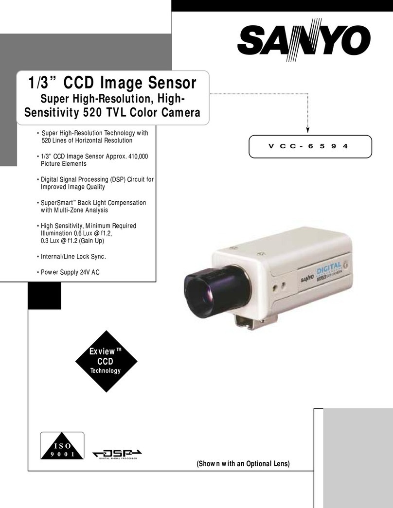 Sanyo VCC-6594E - 1/3" CCD DSP High Sensitivity Color... User manual