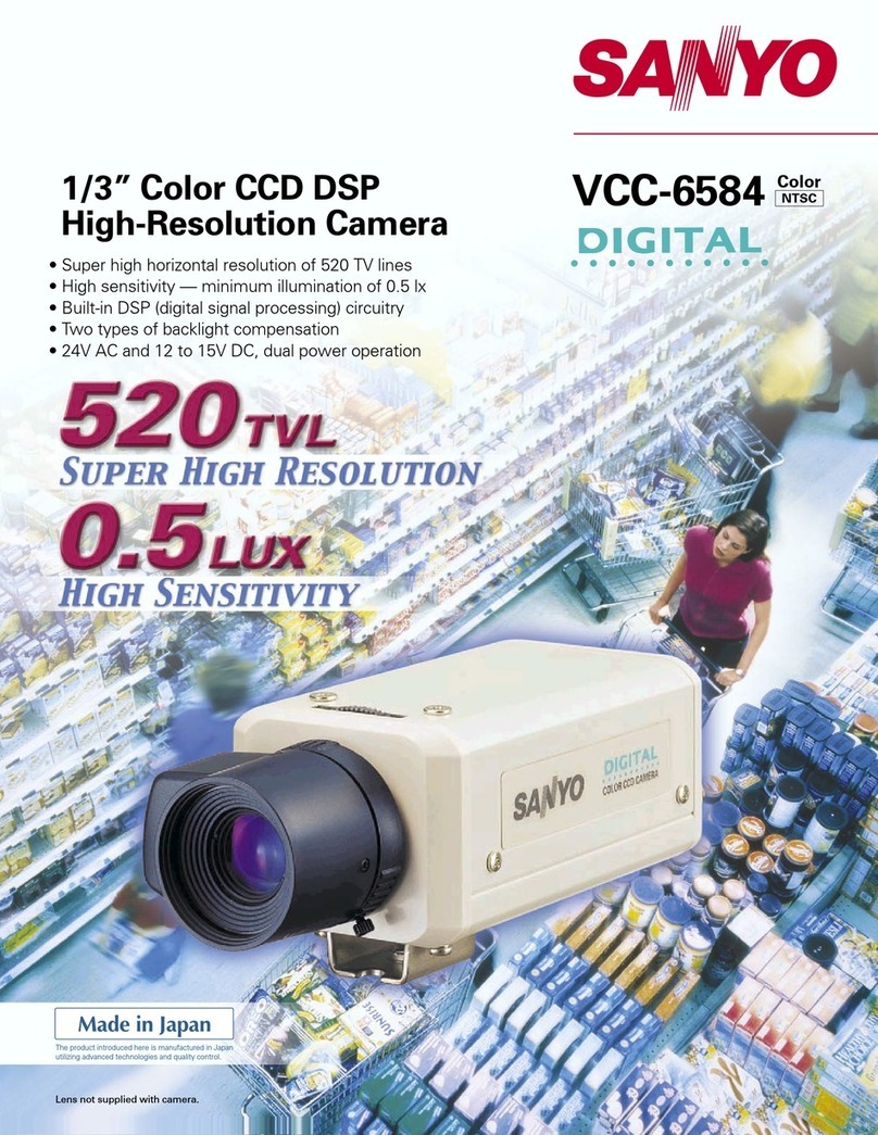 Sanyo VCC-6584E - 1/3" Color CCD DSP High-Resolution... User manual