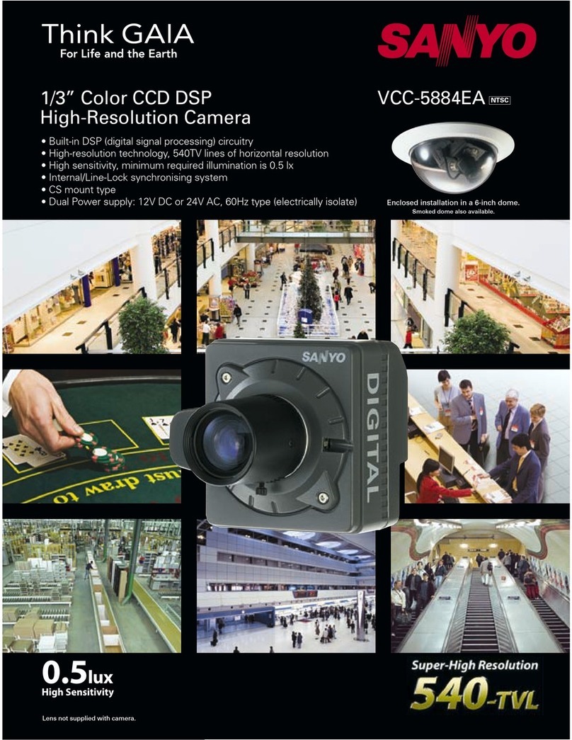 Sanyo VCC-5884EA - 1/3" Color CCD DSP High-Resolution... User manual
