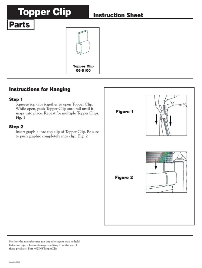 ROSE DISPLAYS TOPPER CLIPS instruction sheet