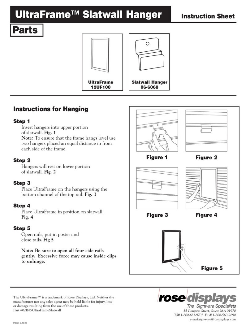 ROSE DISPLAYS ULTRAFRAME WITH SLATWALL User manual