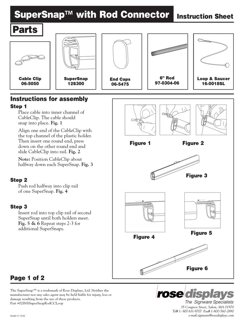 ROSE DISPLAYS CABLE CLIP User manual