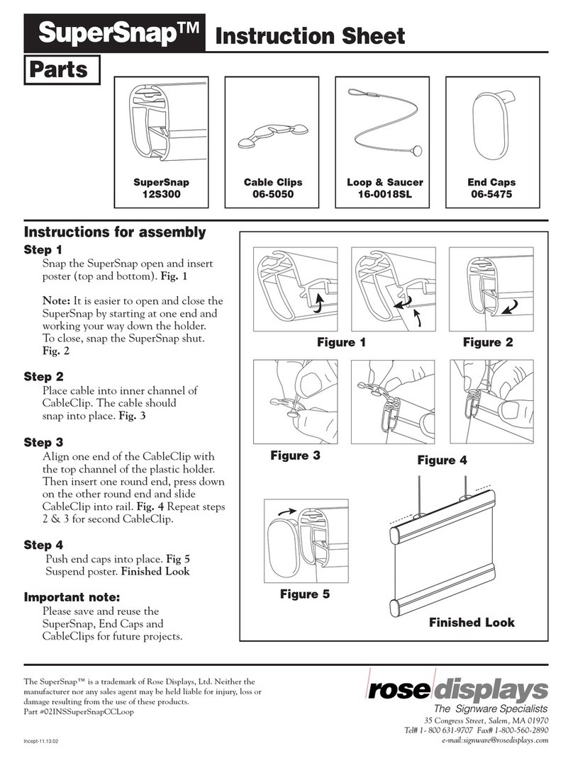 ROSE DISPLAYS SUPERSNAP WITH CABLE CLIP AND LOOP AND... User manual
