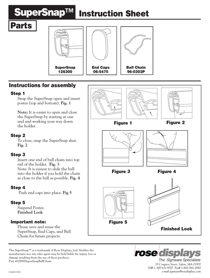 ROSE DISPLAYS SUPERSNAP WITH BALL CHAIN User manual ROSE DISPLAYS SUPERSNAP WITH BALL CHAIN User manual