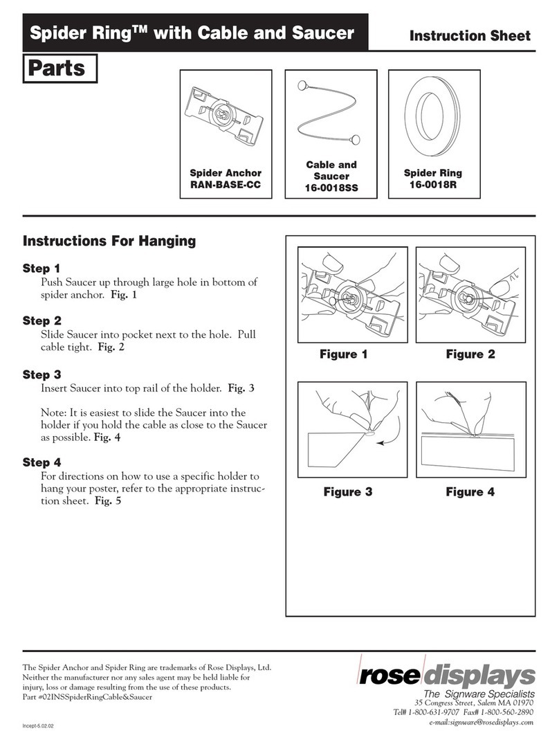 ROSE DISPLAYS SPIDER RING WITH CABLE AND SAUCER User manual