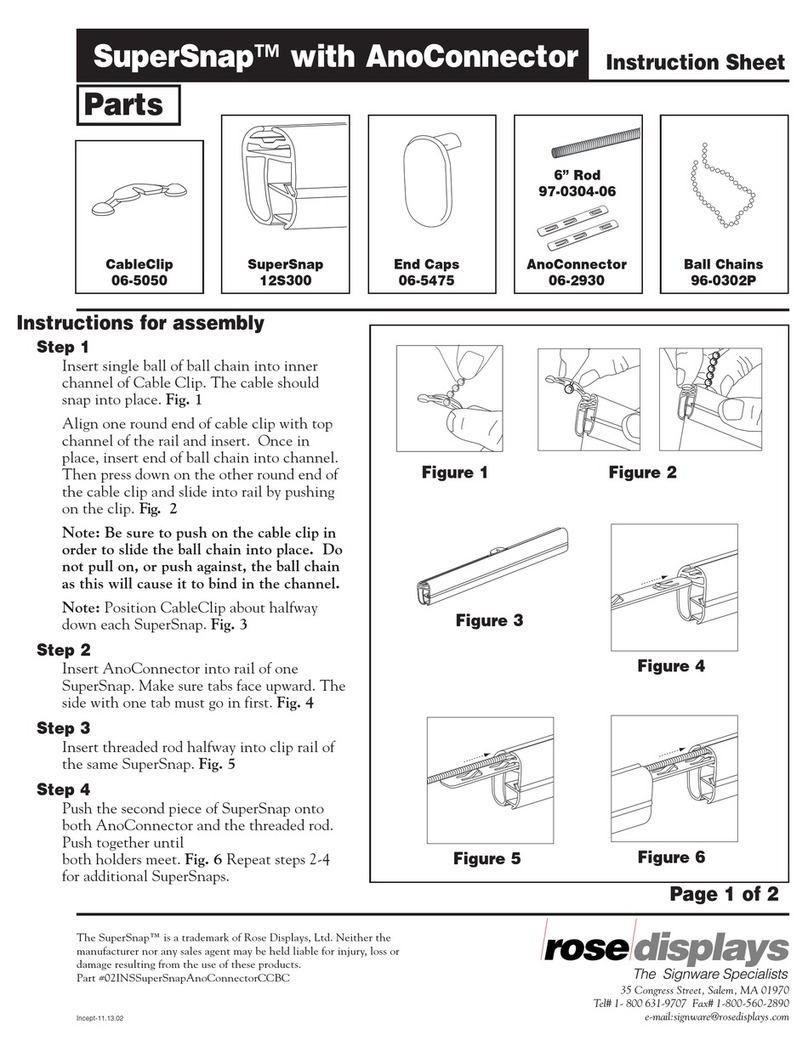 ROSE DISPLAYS CABLE CLIP User manual