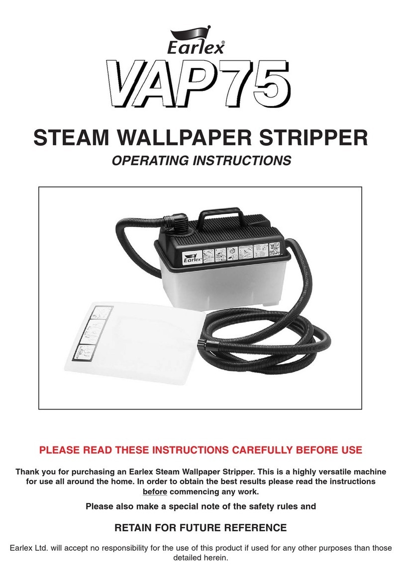Earlex VAP75 operating instructions