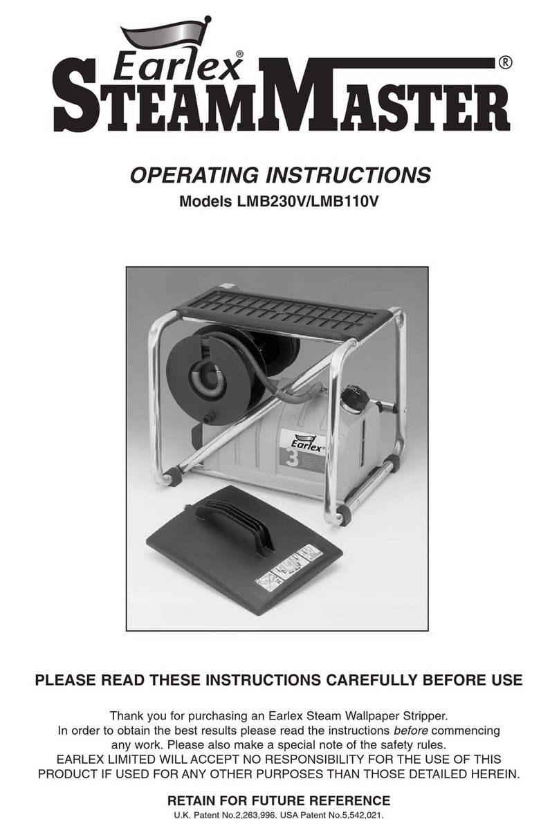 Earlex Steam Master LMB110V operating instructions