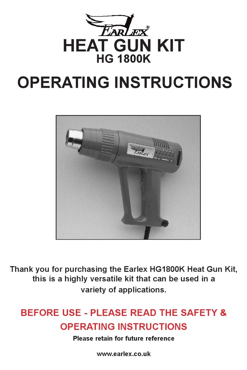 Earlex HEAT GUN KIT HG 1800K User manual