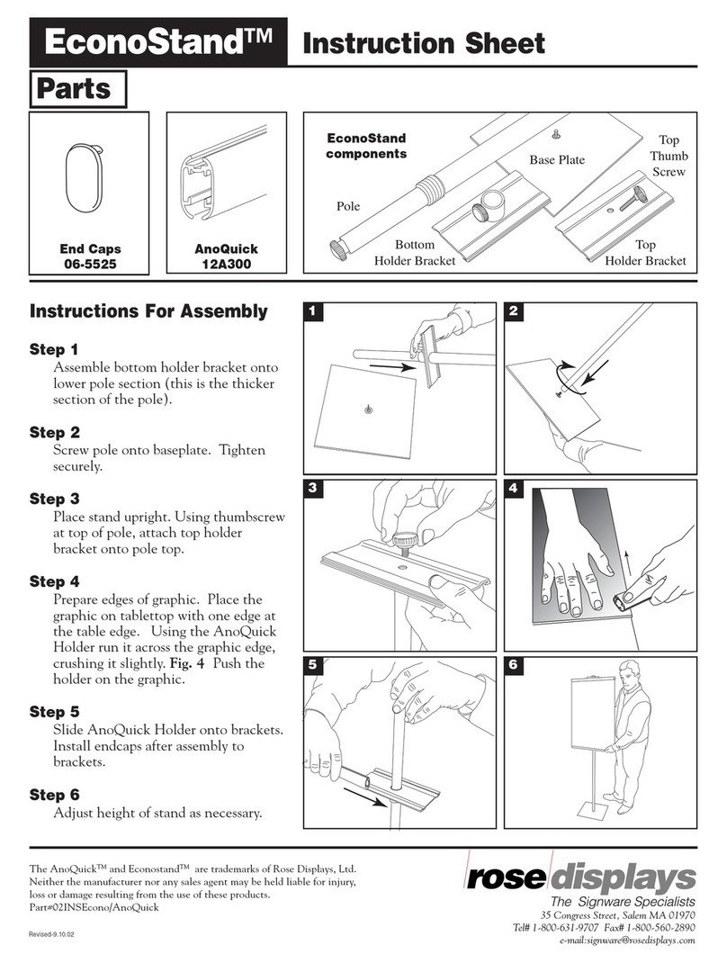 ROSE DISPLAYS ECONOSTAND WITH ANOQUICK User manual