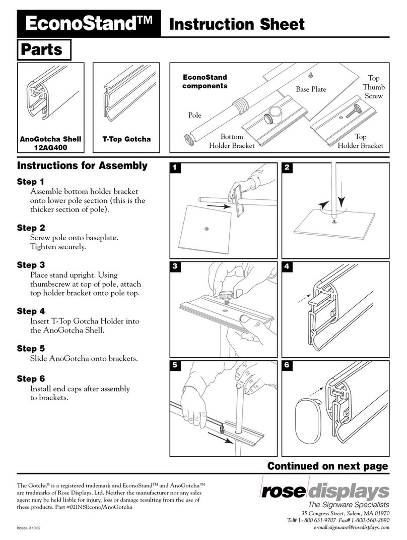 ROSE DISPLAYS ECONOSTAND WITH ANOGOTCHA User manual