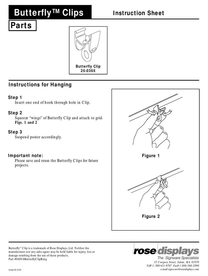 ROSE DISPLAYS BUTTERFLY CLIPS WITH RING AND HOOK instruction sheet ROSE DISPLAYS BUTTERFLY CLIPS WITH RING AND HOOK instruction sheet