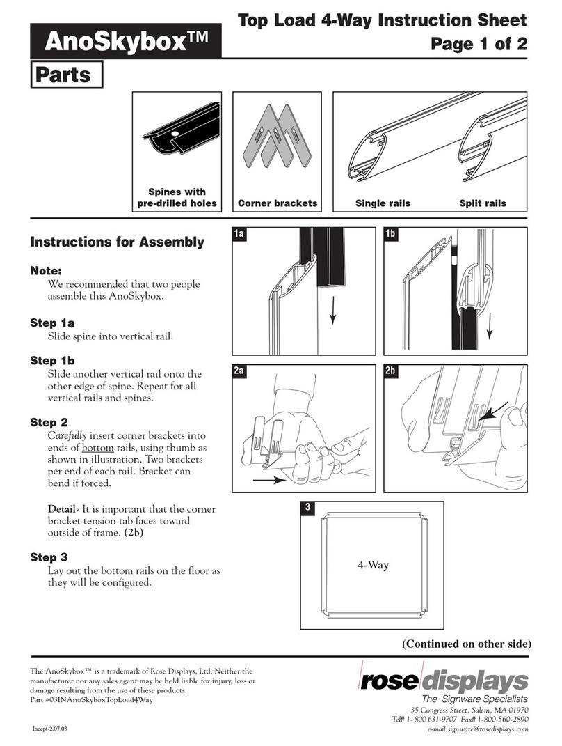 ROSE DISPLAYS ANOSKYBOX-TOP LOADING 4 WAY User manual
