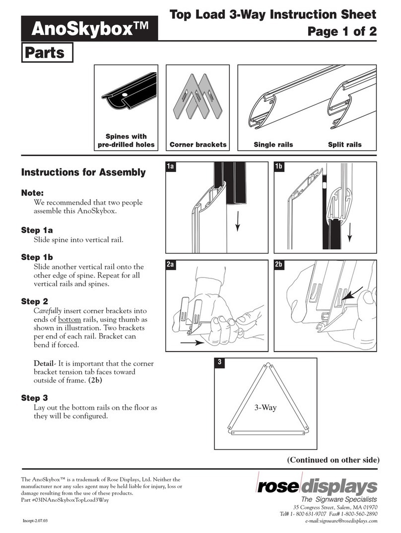 ROSE DISPLAYS ANOSKYBOX-TOP LOADING 3 WAY User manual ROSE DISPLAYS ANOSKYBOX-TOP LOADING 3 WAY User manual