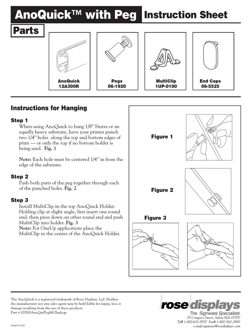 ROSE DISPLAYS ANOQUICK WITH PEG AND MULTICLIPS instruction sheet