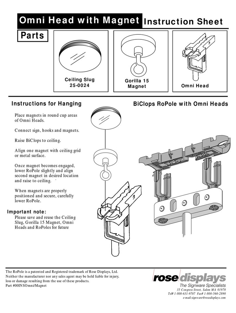 ROSE DISPLAYS ROPOLE-OMNI HEAD WITH MAGNETS manual