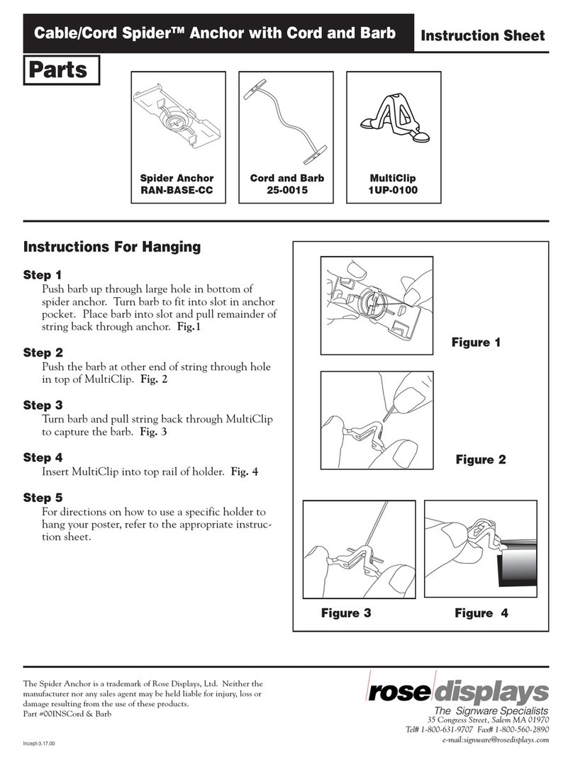 ROSE DISPLAYS RAN-BAS-CC WITH CORD AND BARB User manual