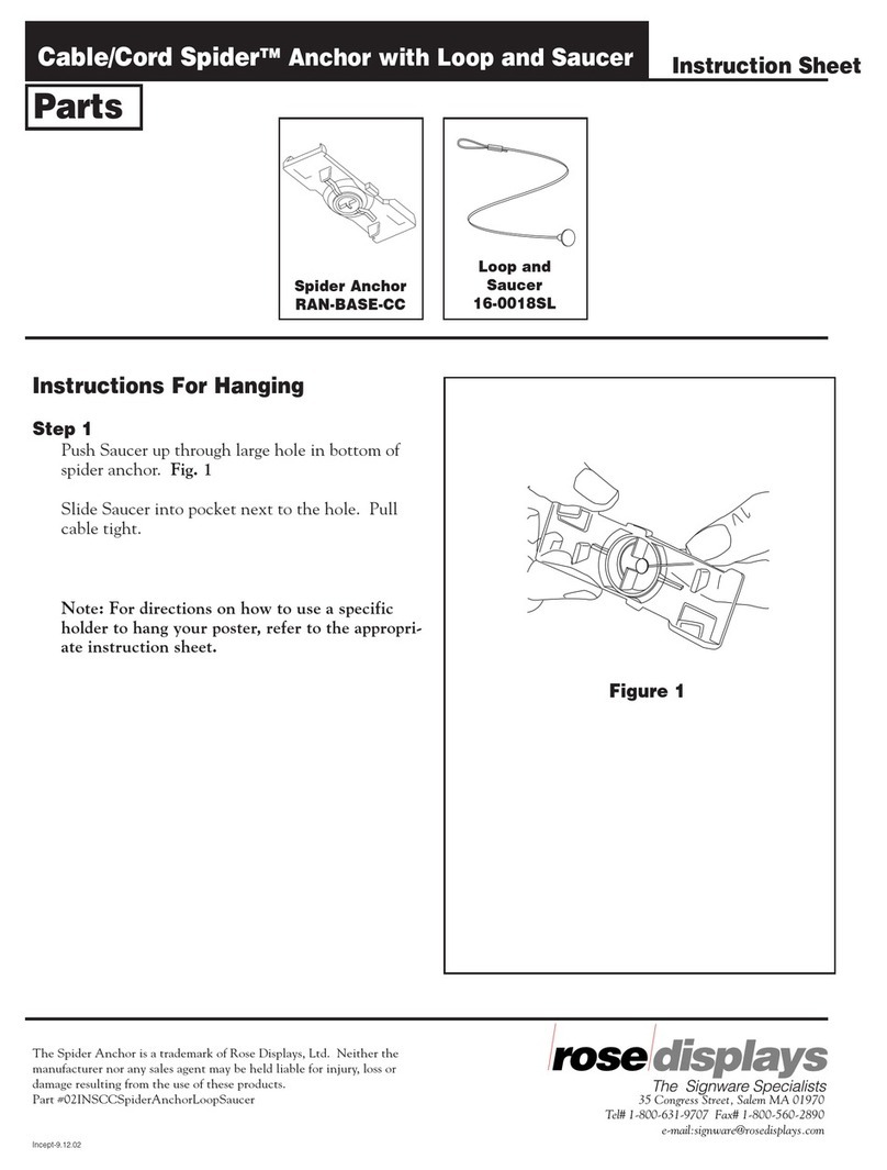 ROSE DISPLAYS RAN-BAS-CC WITH LOOP AND SAUCER User manual