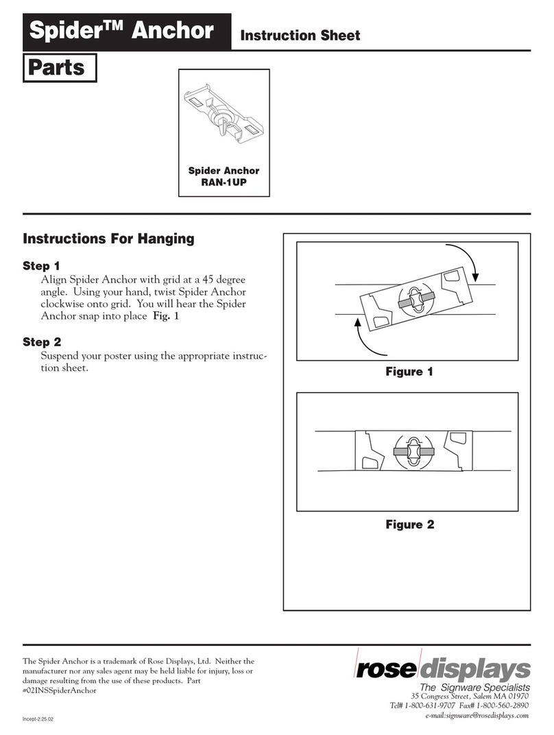 ROSE DISPLAYS RAN-BAS-CC SPIDER ANCHOR-GENERIC instruction sheet ROSE DISPLAYS RAN-BAS-CC SPIDER ANCHOR-GENERIC instruction sheet