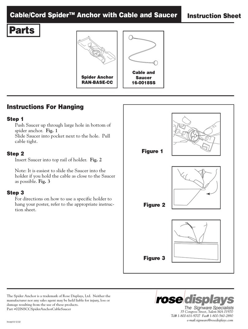 ROSE DISPLAYS RAN-BAS-CC WITH CABLE AND SAUCER User manual