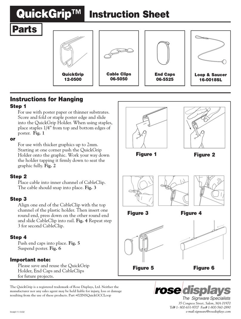 ROSE DISPLAYS QUICKGRIP WITH CABLE CLIP AND LOOP AND... User manual