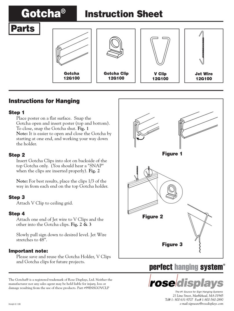 ROSE DISPLAYS GOTCHA WITH V CLIP instruction sheet