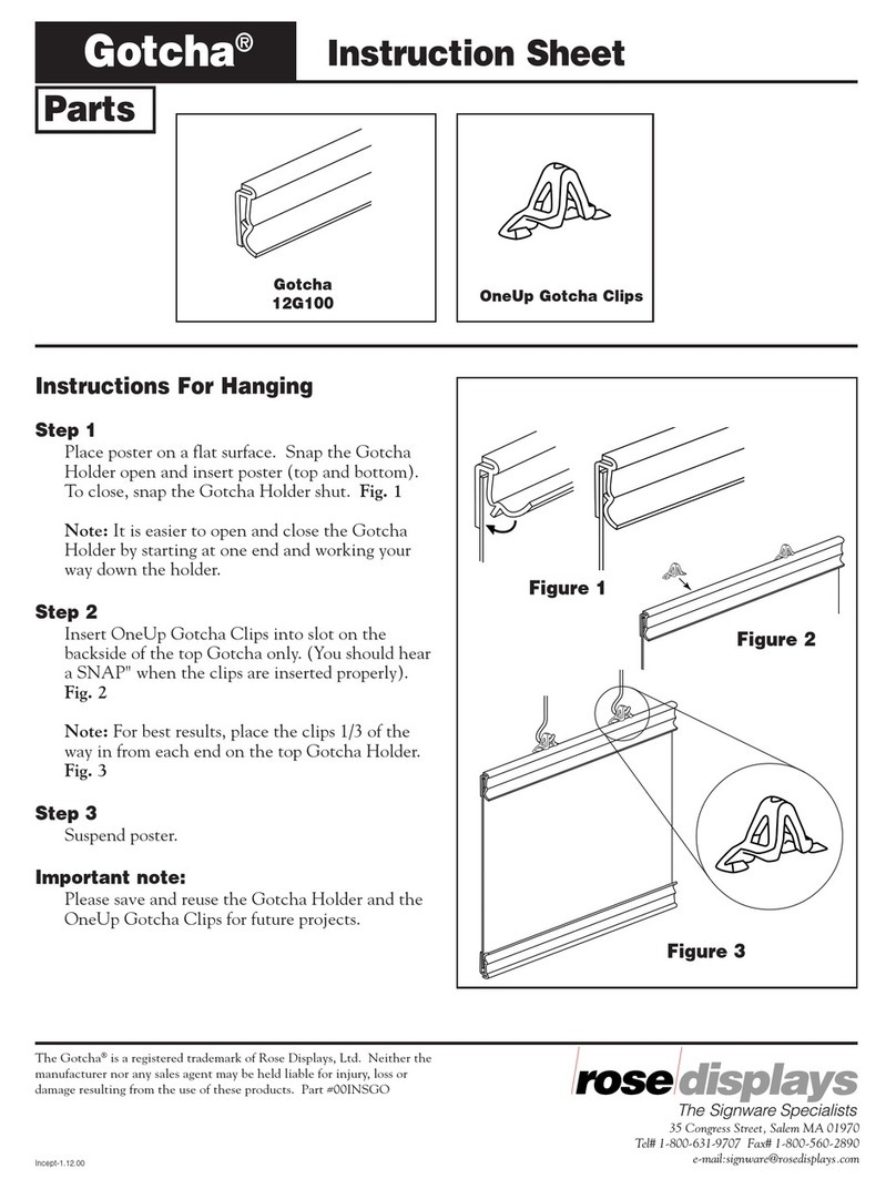 ROSE DISPLAYS GOTCHA WITH ONEUP GOTCHA CLIPS User manual