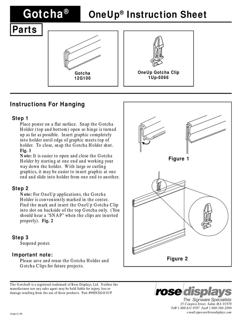 ROSE DISPLAYS GOTCHA WITH OLD ONEUP GOTCHA CLIPS User manual