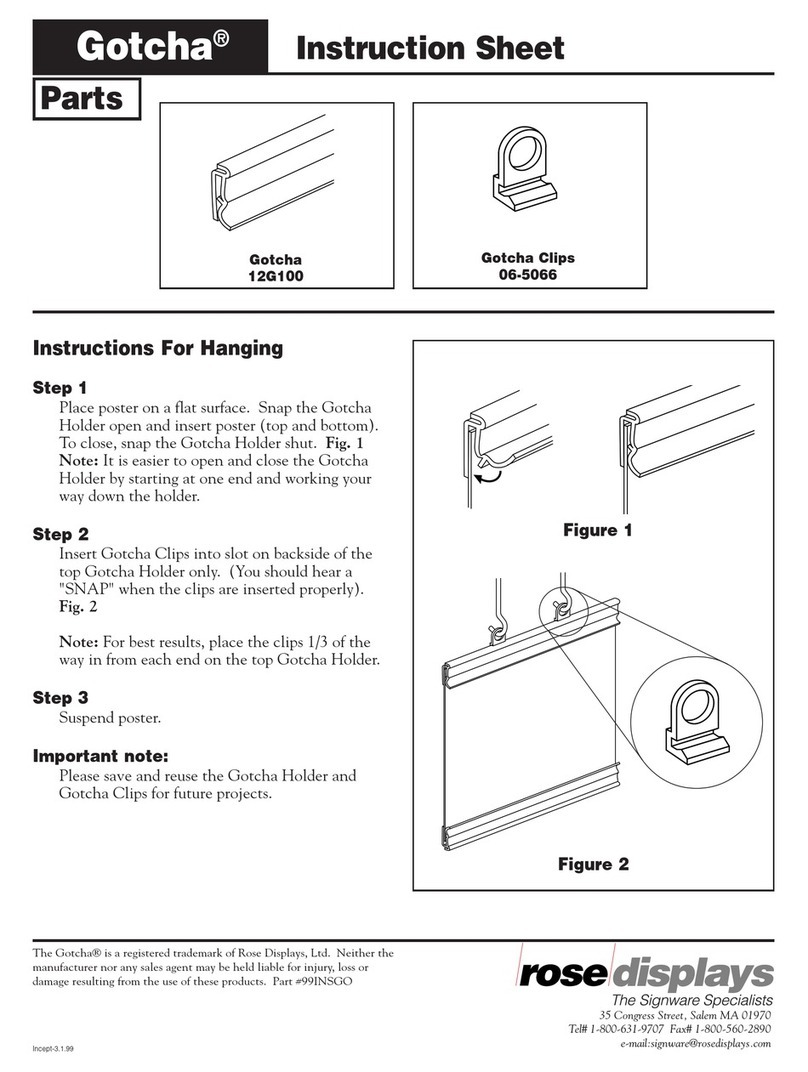 ROSE DISPLAYS GOTCHA WITH GOTCHA CLIPS User manual ROSE DISPLAYS GOTCHA WITH GOTCHA CLIPS User manual