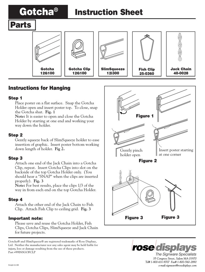 ROSE DISPLAYS GOTCHA WITH FISH CLIP User manual ROSE DISPLAYS GOTCHA WITH FISH CLIP User manual