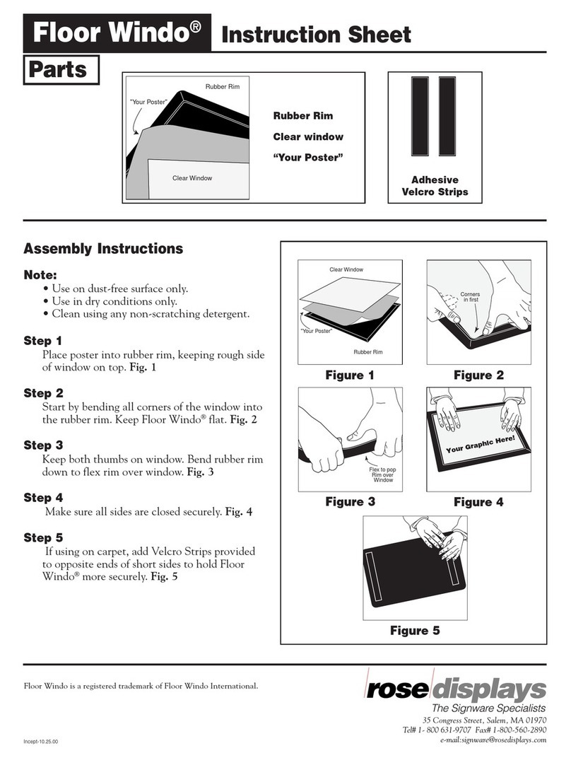 ROSE DISPLAYS FLOOR WINDO instruction sheet