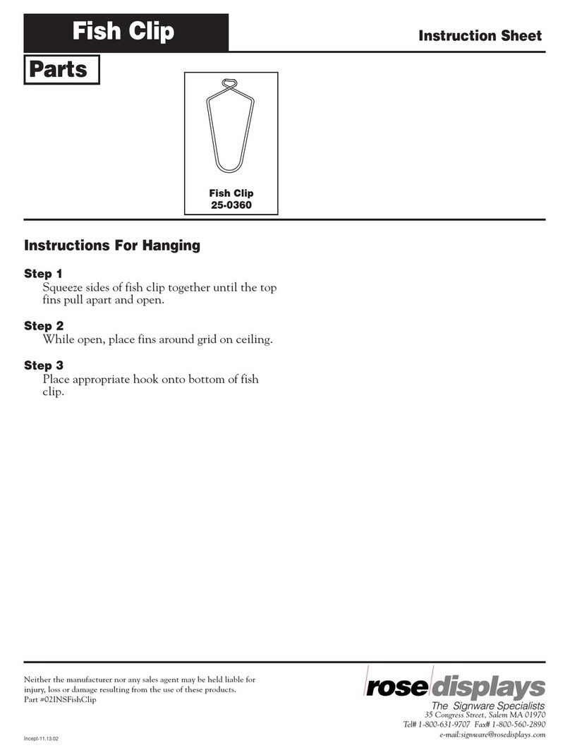 ROSE DISPLAYS FISH CLIP instruction sheet