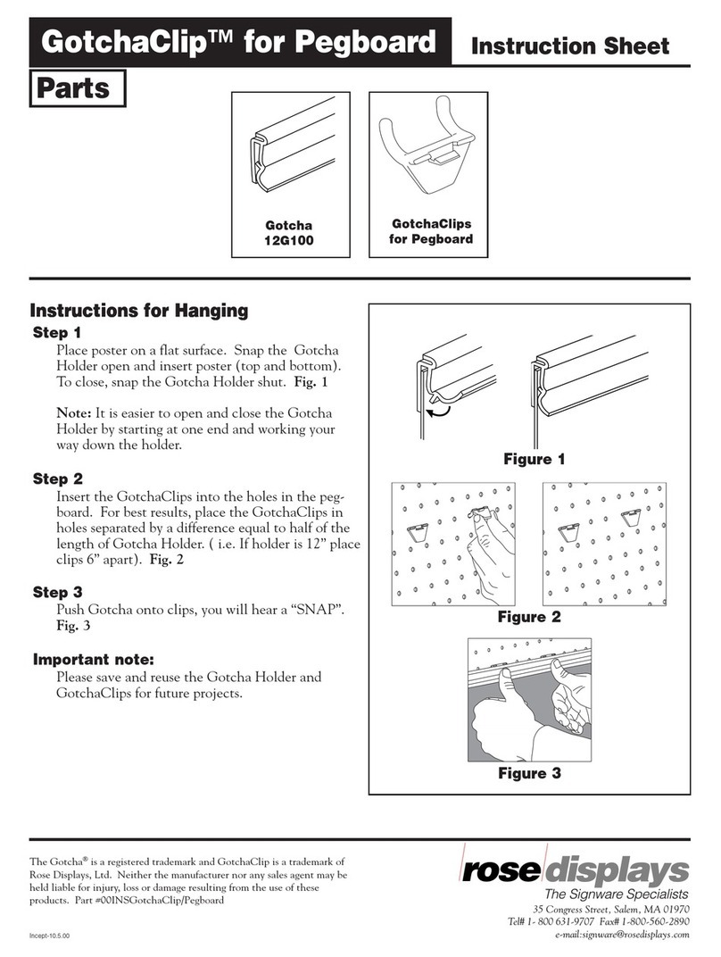 ROSE DISPLAYS GOTCHA FOR PEGBOARD manual