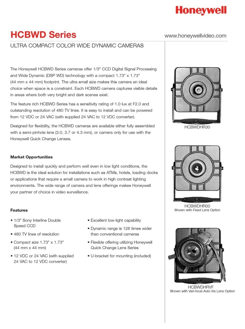 Honeywell HCBWDHR37 User manual