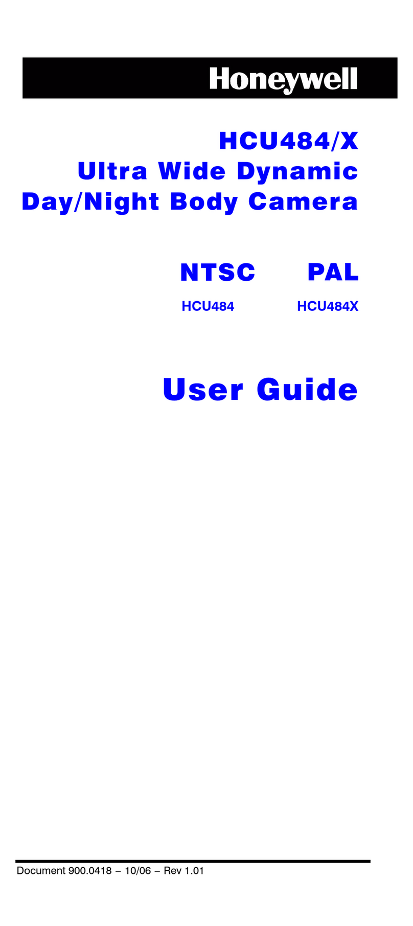 Honeywell HCU484 User manual