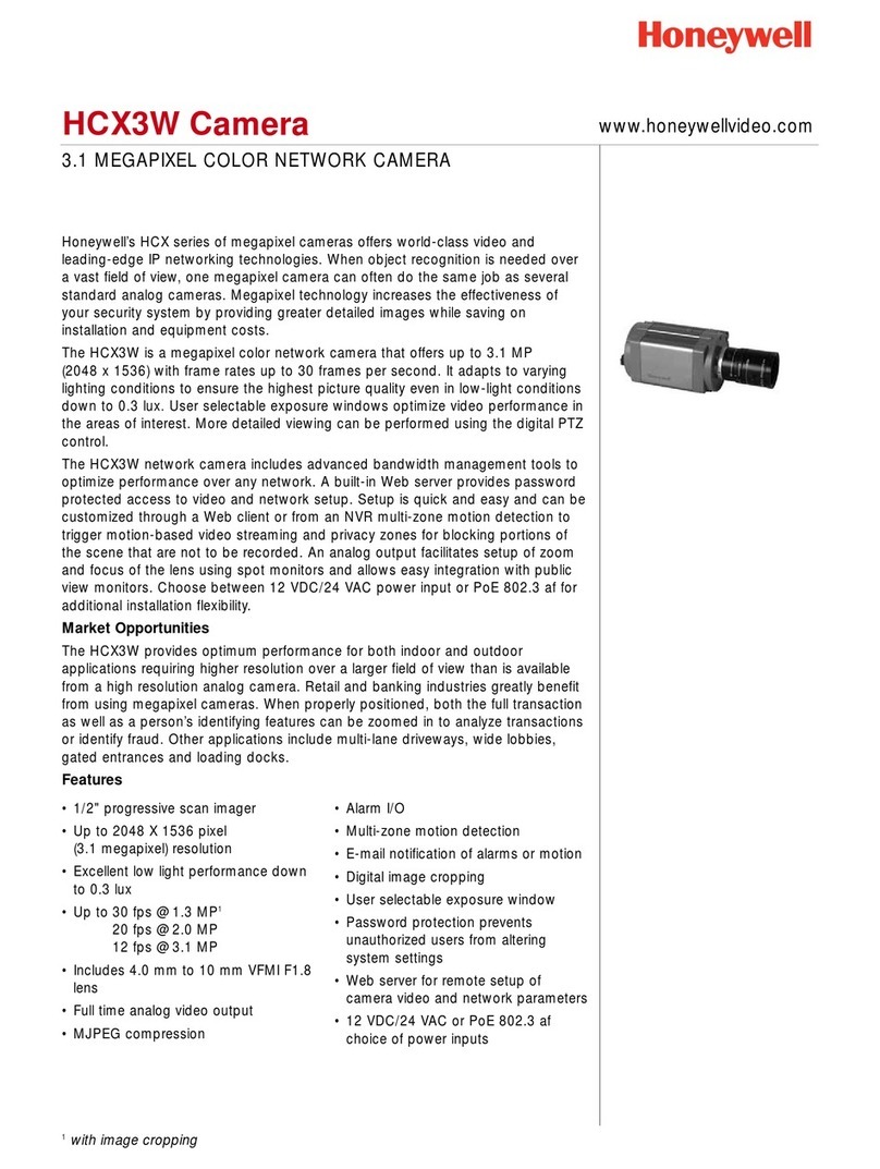 Honeywell HCX3W Specifications