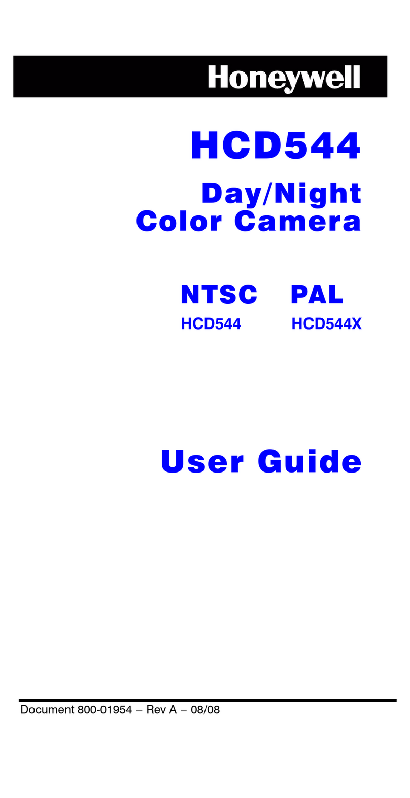 Honeywell HCD544 user guide