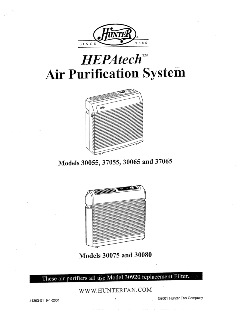 Hunter HEPAtech 37055 manual