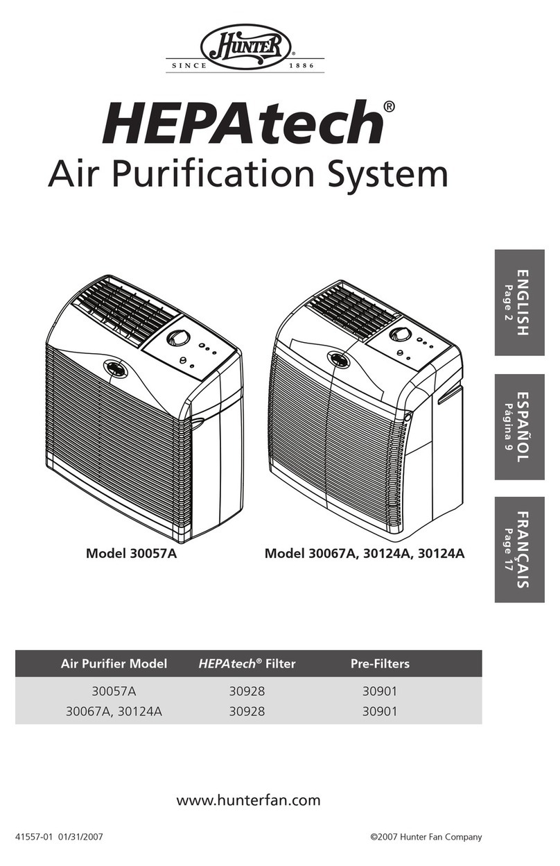 Hunter HEPAtech 30057 User manual