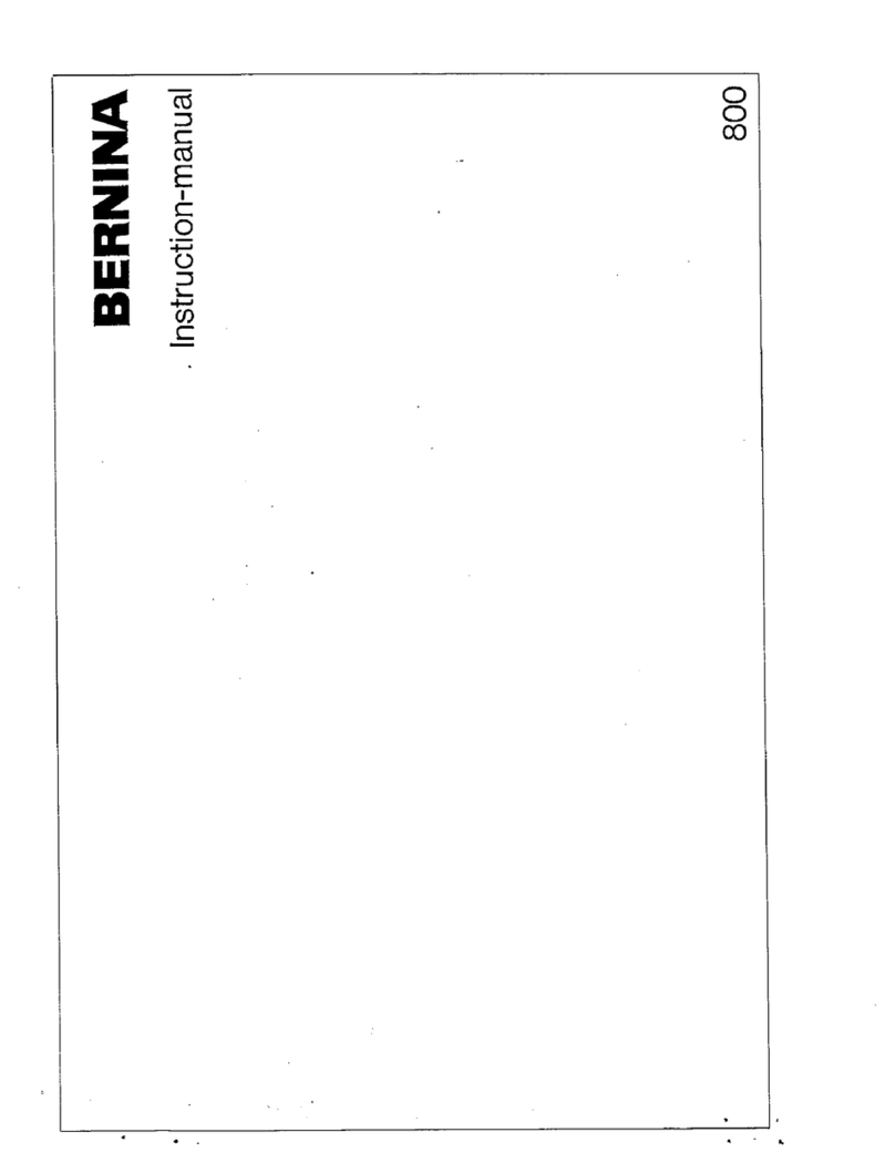 Bernina 800 User manual