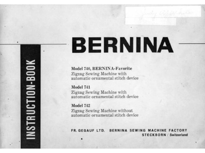 Bernina 740 Favorite Instruction book