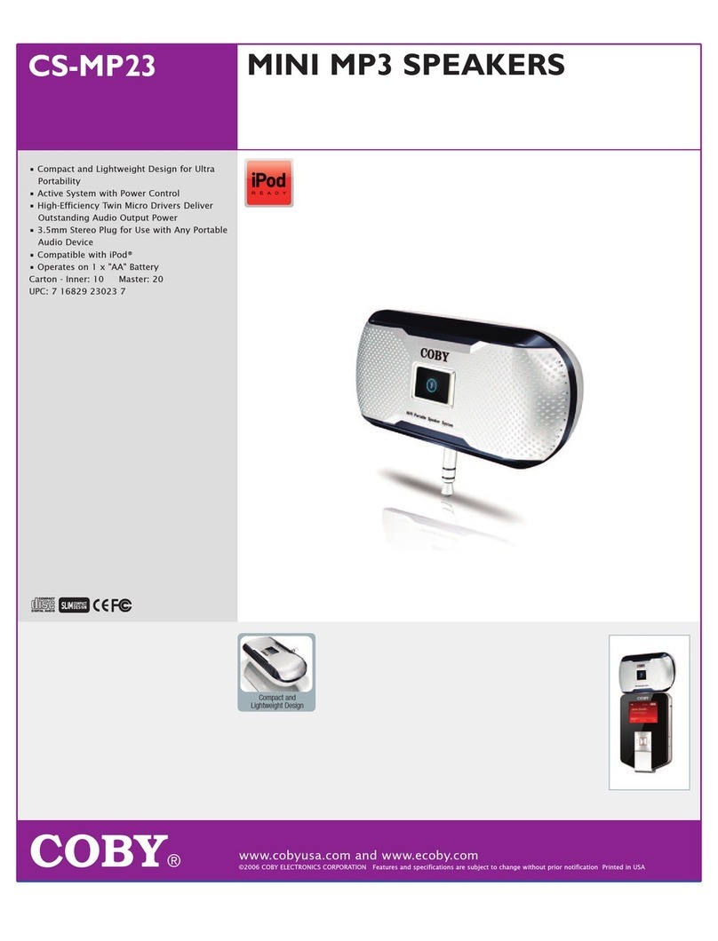 Coby CS-MP23 - Portable Speakers User manual