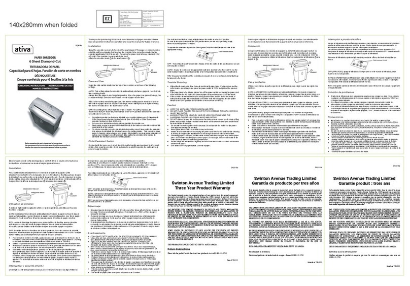 Ativa DQ61BA User manual Ativa DQ61BA User manual