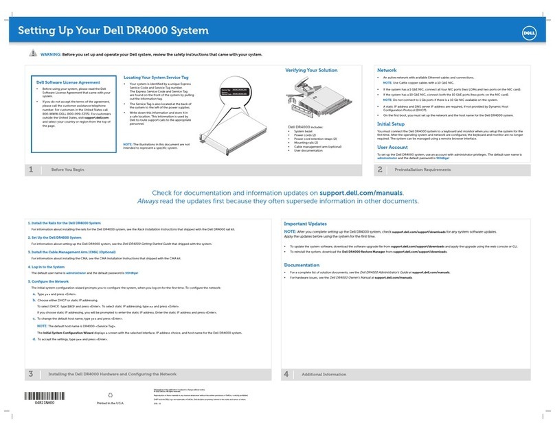 Dell DR4000 Restore Manager User instructions Dell DR4000 Restore Manager User instructions