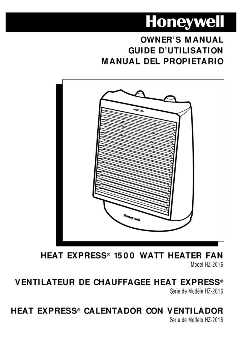 Honeywell HZ2016 - Heat Express Heater Fan User manual