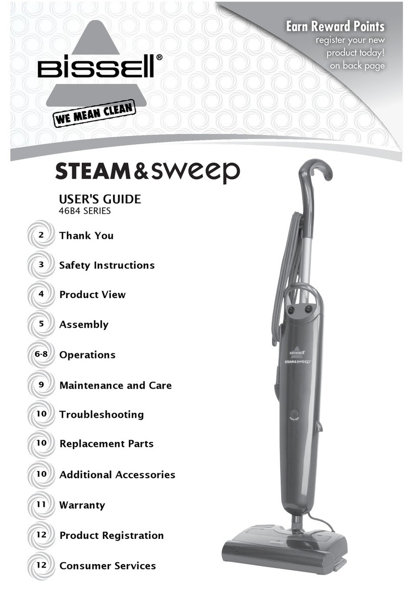 Bissell Steam & Sweep Hard Floor Cleaner user guide