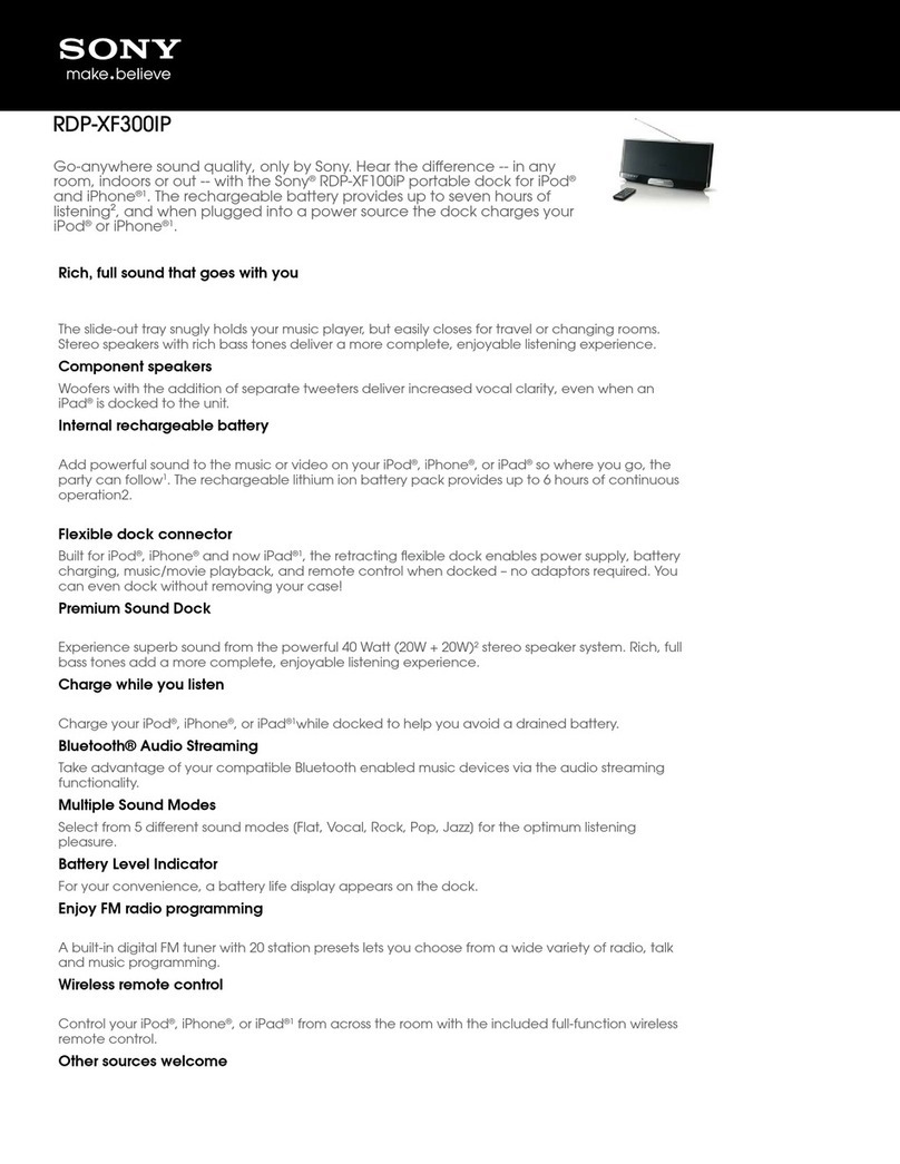 Sony RDP-XF300iP Specifications